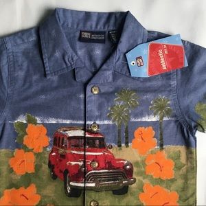 Hawaiian shirt size 12 months NEW boys palm trees